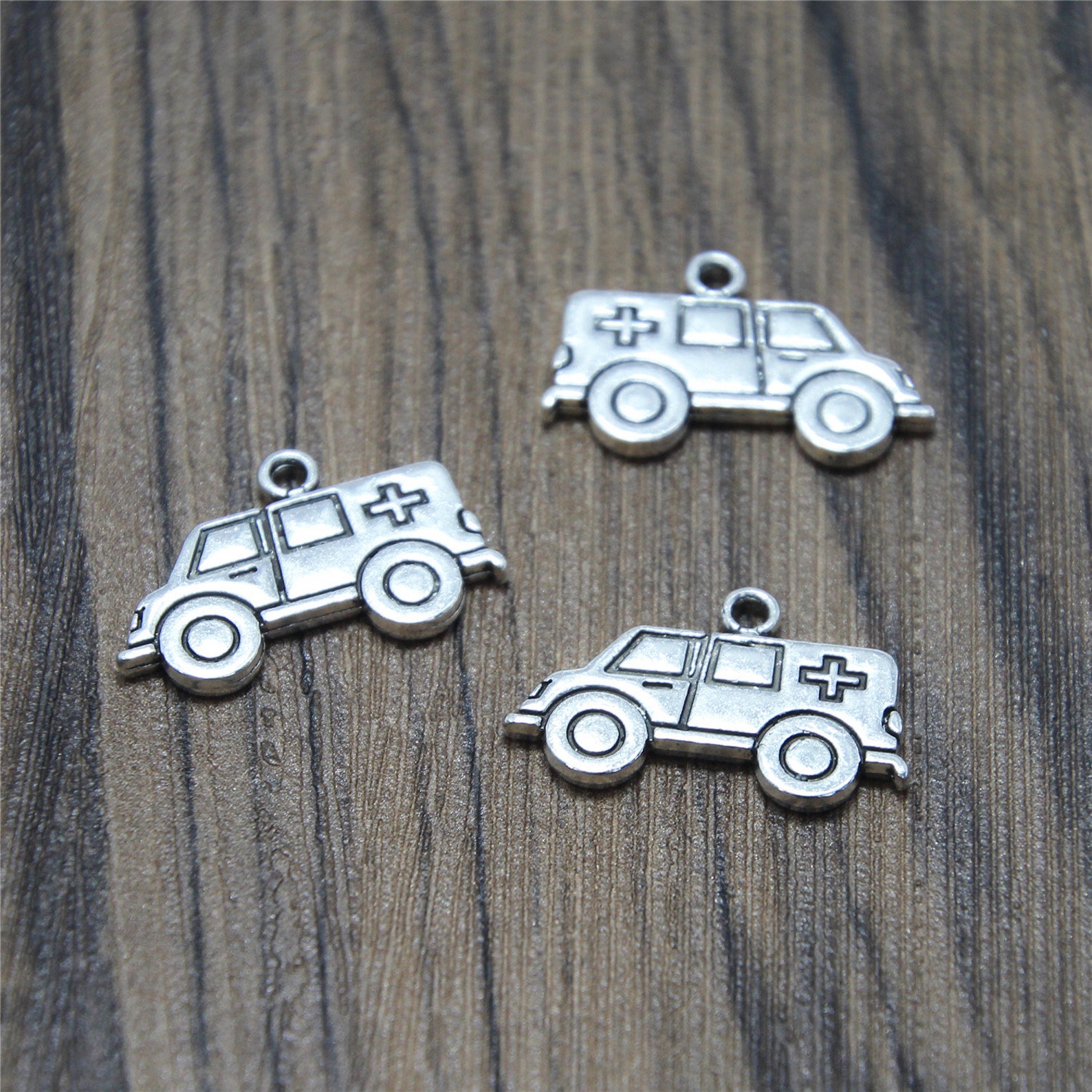 15piece/lot Ambulance Charms Silver Tone Ambulance EMT - Etsy