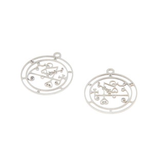 5pcs/lot Beleth Symbol charm Ars Goetia king sigil Lesser Key of Solomon Seal kabbalah Goetia seal ritual pendant 25mm
