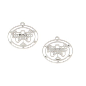 5pcs/lot Andras Symbol charm Ars Goetia king sigil Lesser Key of Solomon Seal kabbalah Goetia seal ritual pendant 25mm