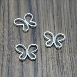 15pcs Butterfly Charms silver Tone butterfly charm pendant 22x18mm