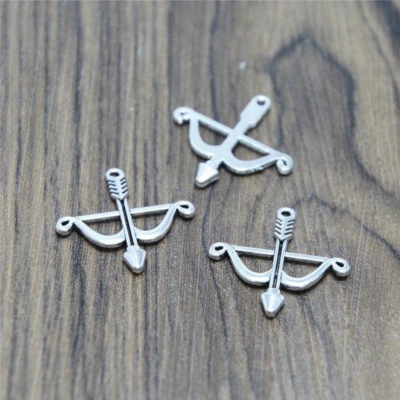 25pcs Silver Tone Bow and Arrow Charms Pendant 25x26mm - Etsy