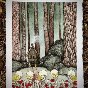Giclee Print of Original Painting. Baba Yaga 5. 5x7 inches