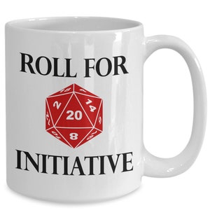 Roll for initiative dungeons and dragons mug
