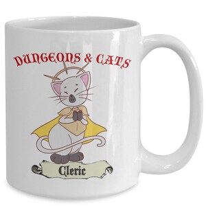 Dungeons and Dragons Cleric dnd katten keramische koffiemok
