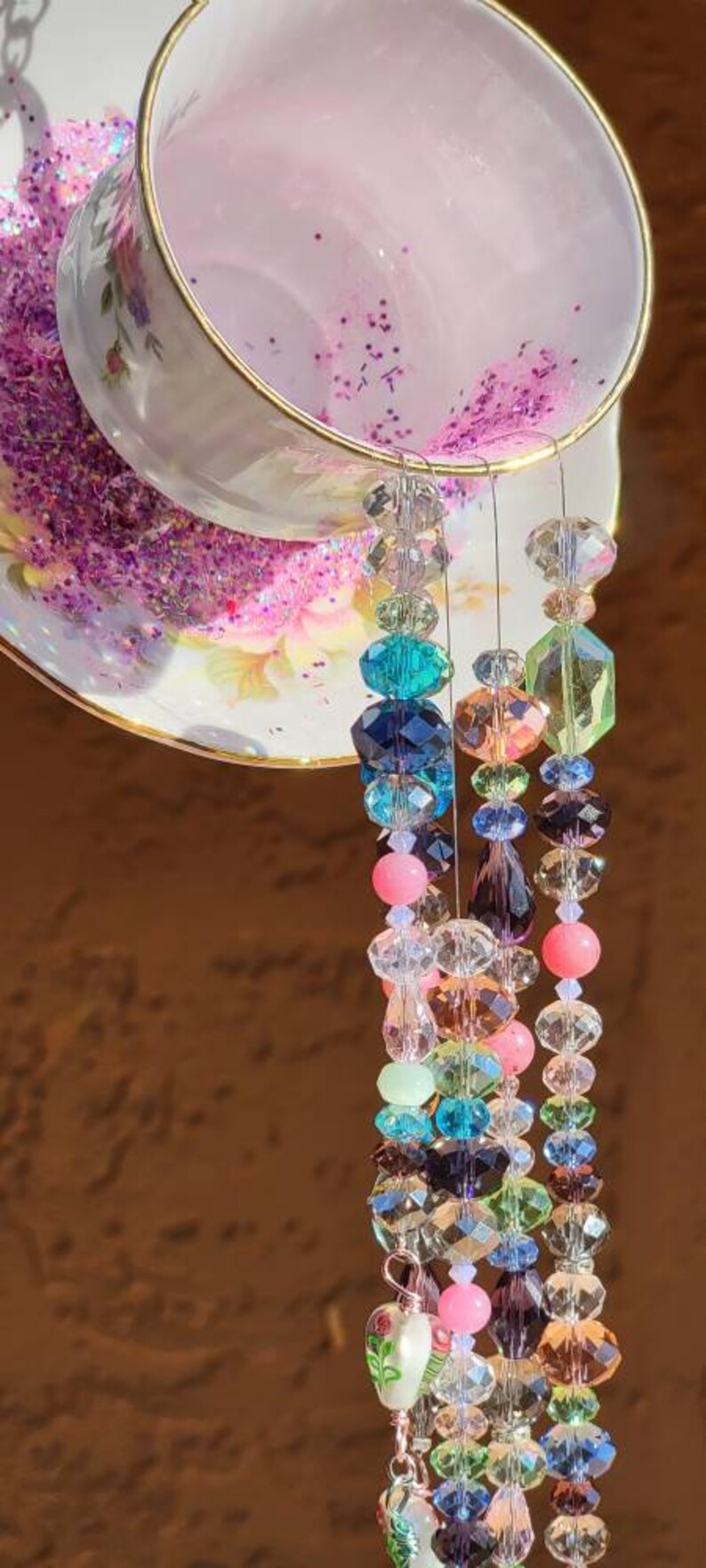 Bone China Tea Cup Wind Chime Etsy