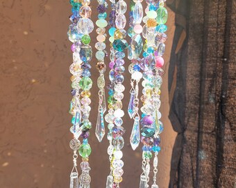 A small Crystal beaded wind chime  / mobile