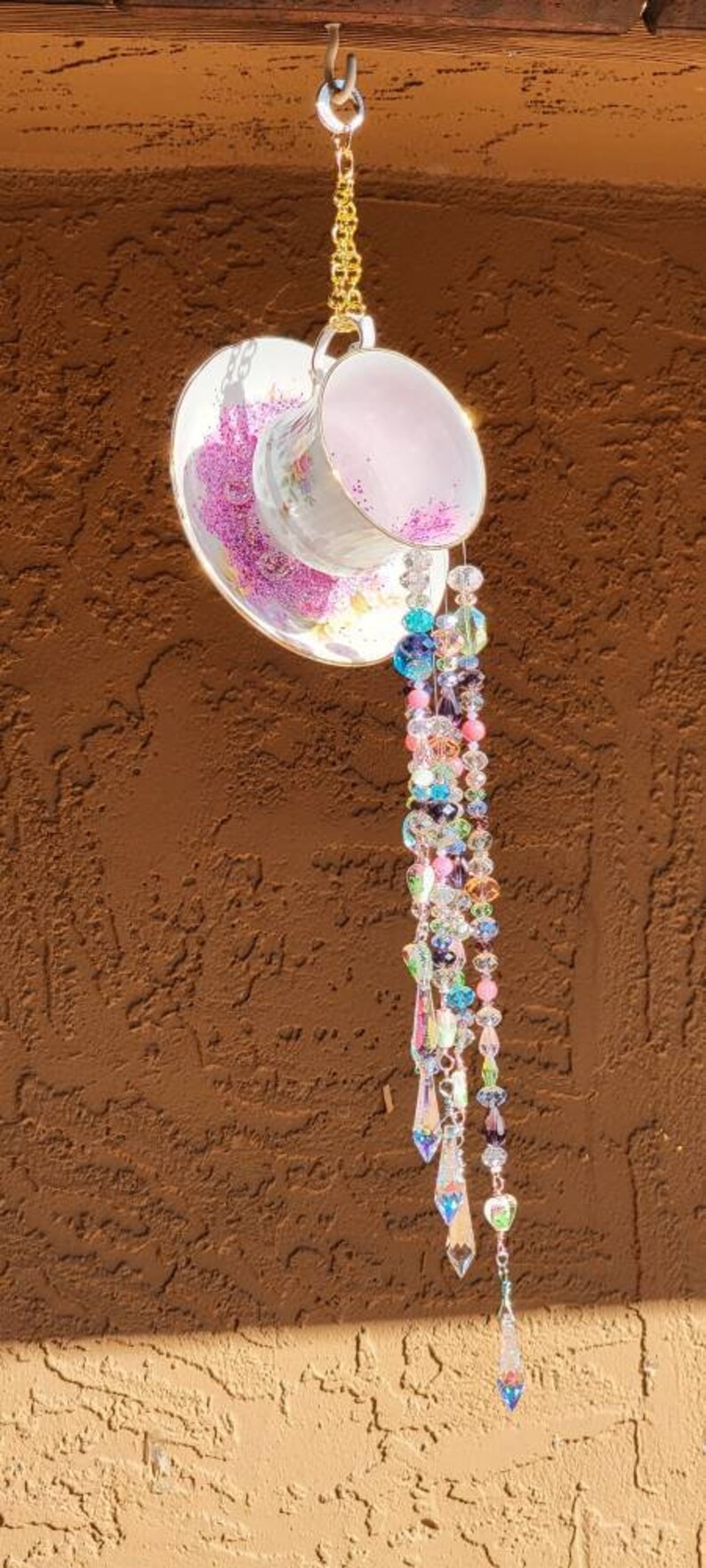 Bone China Tea Cup Wind Chime Etsy