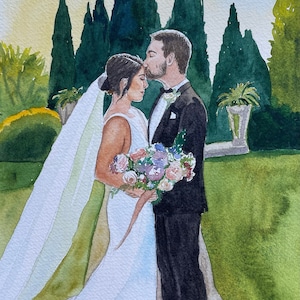Aangepast portret origineel aquarelschilderij van jouw foto, gepersonaliseerd portret, kunstcommissie