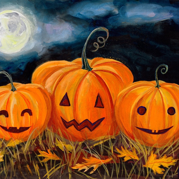 Halloween Painting Etsy