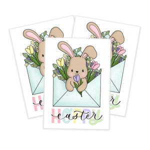 Paquet de 3 cartes postales de Pâques / Happy Mail / Snail Mail / Correspondants / 5 X 7 cartes postales / Lot de cartes postales / Hoppy Mail / Joyeuses Pâques