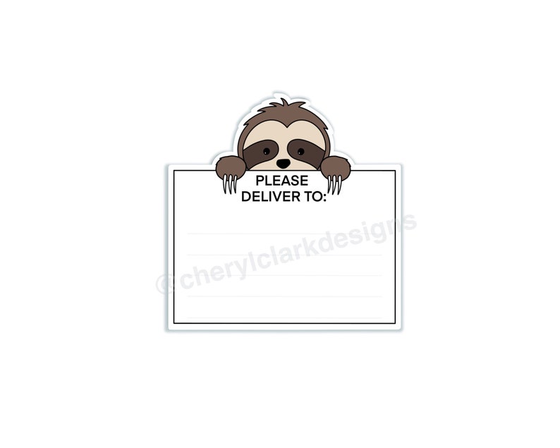 Sloth Address Label Stickers  Happy Mail Stickers   Stickers  Paper Stickers  Envelope  Sloth Stickers  Mail Stickers  Sticker Sheet