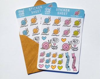 Snail Mail Stickers / Happy Mail Stickers / Paper Stickers / Envelope / Just for You / Mail Stickers / Sticker Sheet