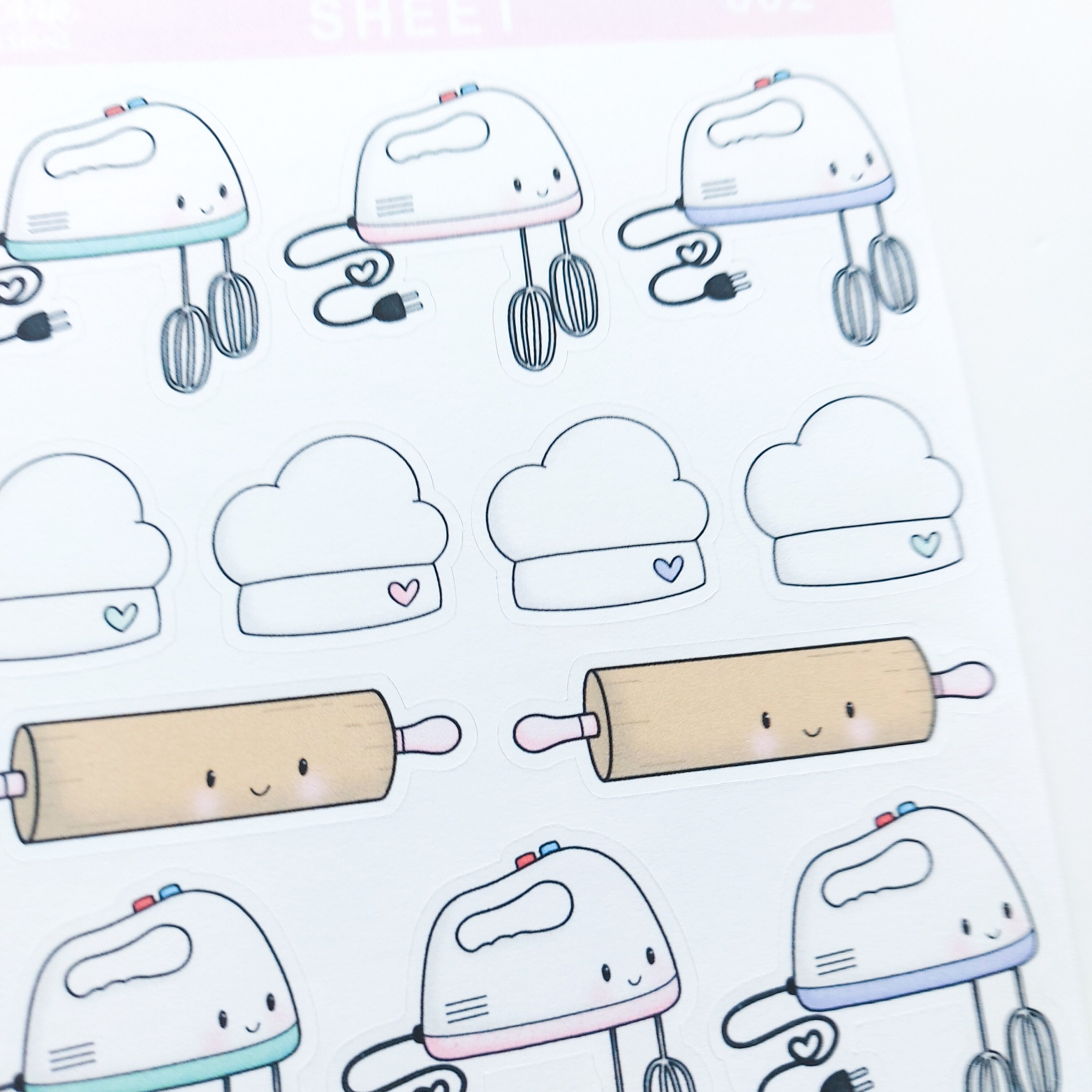 Baking Stickers / Beaters Stickers / Rolling Pin Stickers / Peel off ...