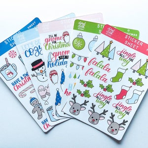 Holiday Sticker Bundle / Christmas Stickers  / Christmas Stickers / BUJO Stickers /  Planner Stickers / Winter Stickers