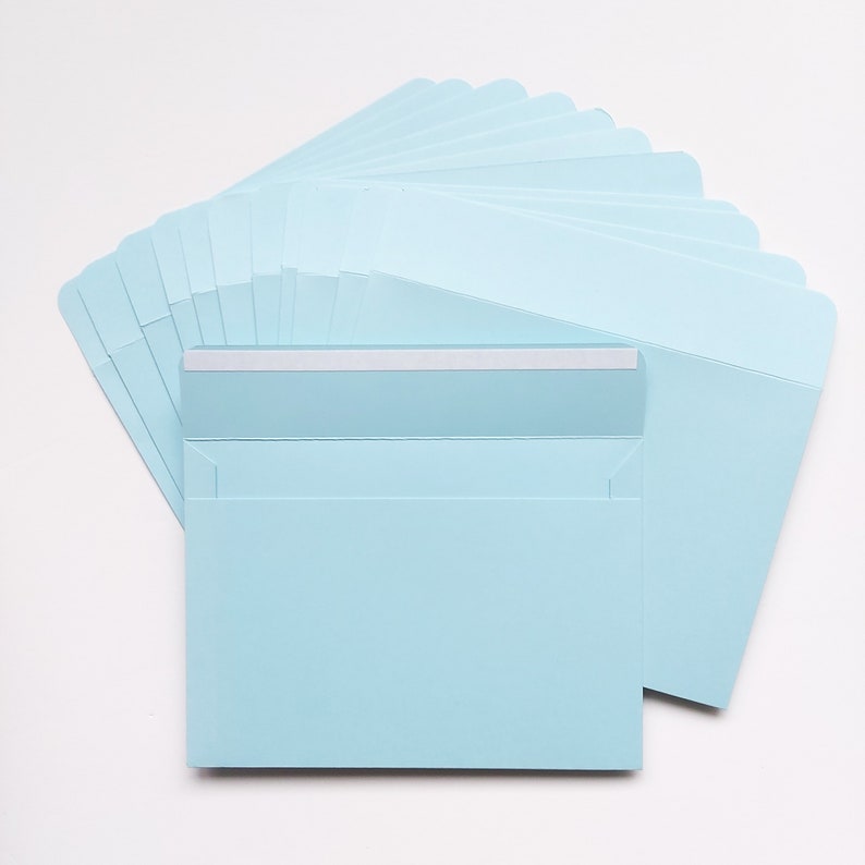 Colorful A7 Envelopes / Single Color / Handmade Envelopes / Envelope Pack / Sturdy Cardstock Envelopes / 5.25 X 7.25 image 8