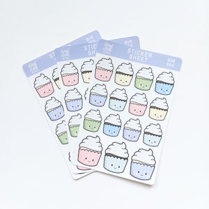Autocollants pour petits gâteaux / Autocollants d'anniversaire / Autocollants en papier / Autocollants détachables / Feuille d'autocollants / Célébrer / Autocollants de fête