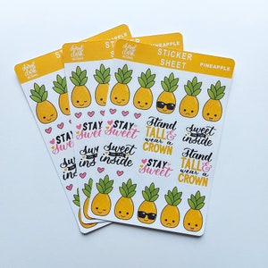 Pineapple Stickers / Planner Stickers / Pineapple Pun Stickers / Paper Stickers / Envelope / Mail Stickers / Sticker Sheet