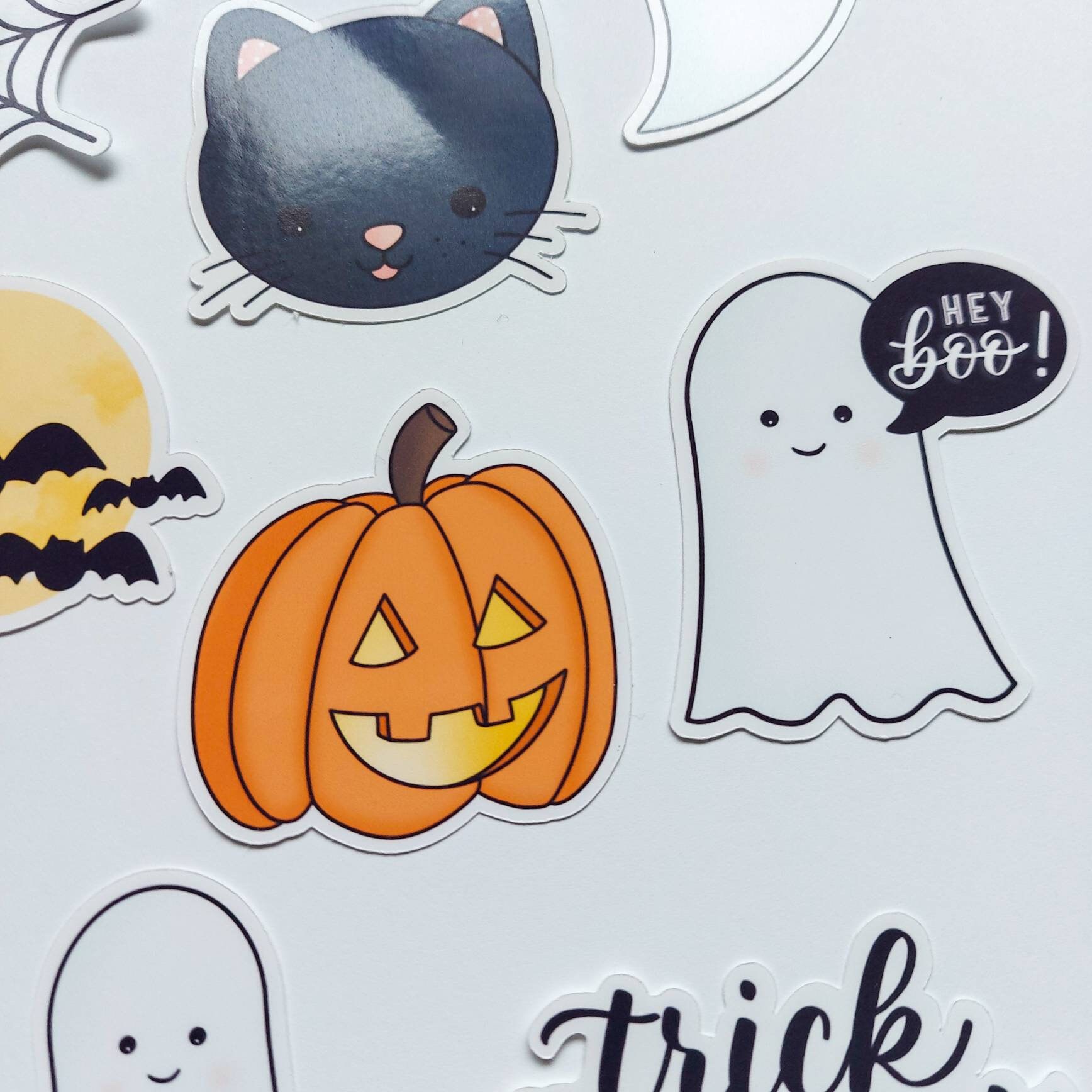 Halloween Stickers  Cute Halloween Graphic by geminipaperie · Creative  Fabrica
