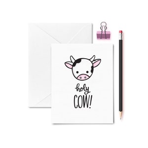 Carte vache / Carte ferme / Carte vierge / Carte bonjour / Carte de l'amitié / Carte pour notes