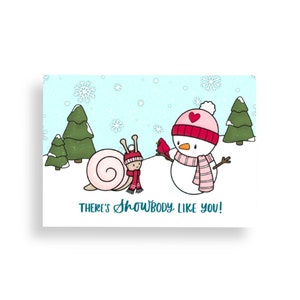 Cartes postales bonhomme de neige / Cartes postales d'hiver / Happy Mail / Snail Mail / Correspondants / 5 x 7 cartes postales