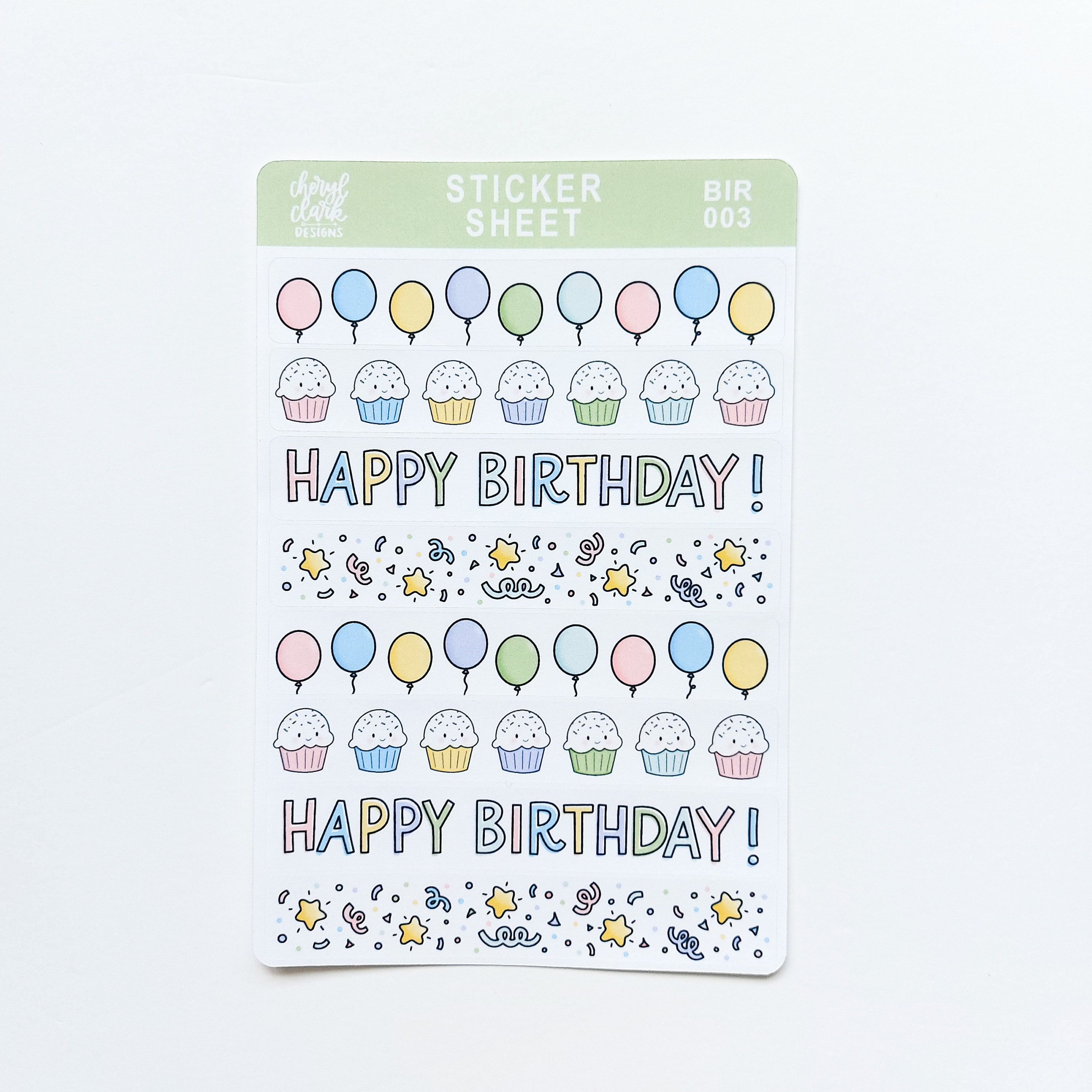 Simple Birthday Sticker Birthday Sticker Bundle / Happy Birthday / Peel off Stickers / Sticker ...