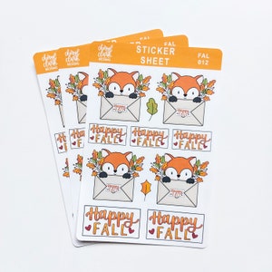 Stickers renard automne / Stickers automne / Soyons confortable / Stickers agenda / Bonjour l'automne