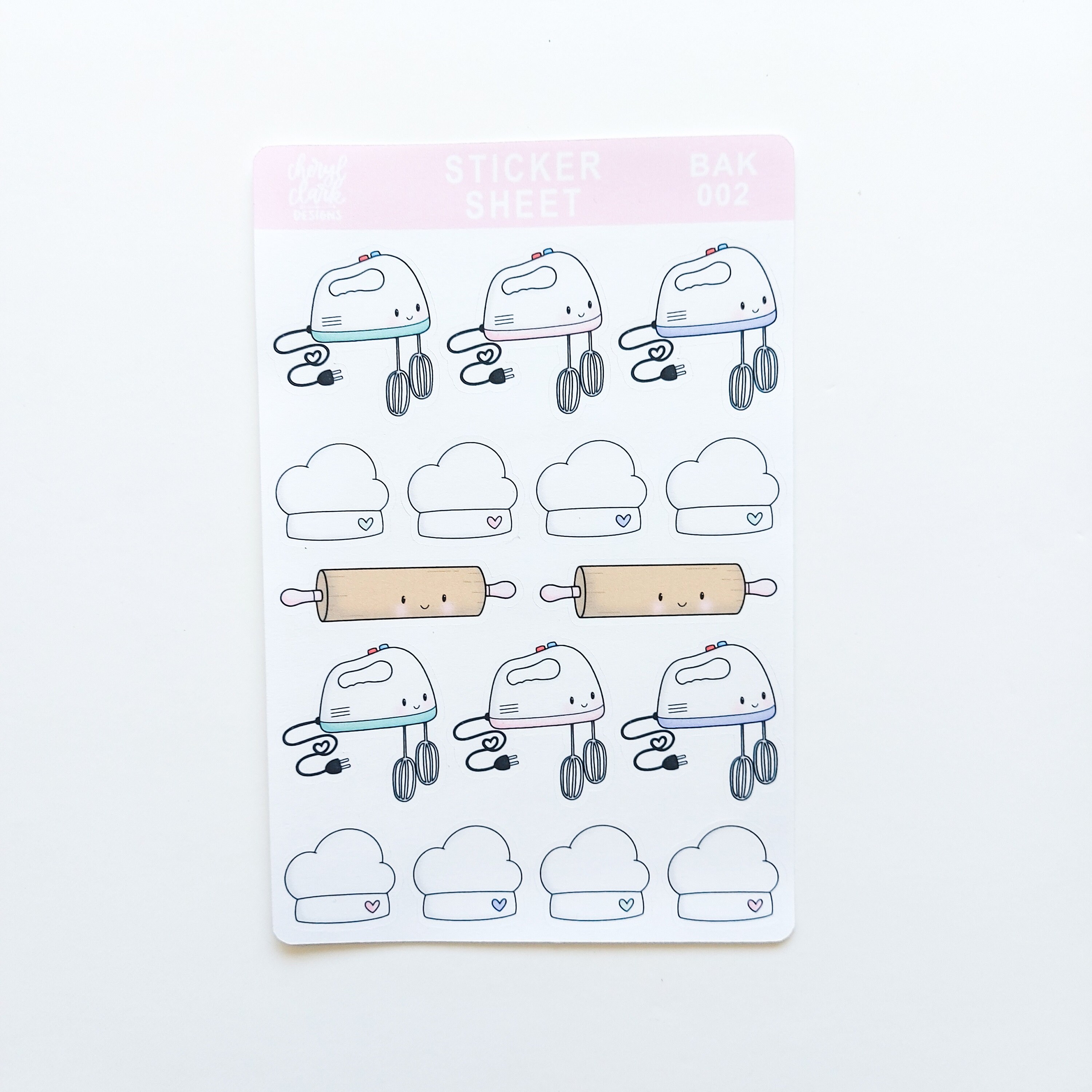 Baking Stickers / Beaters Stickers / Rolling Pin Stickers / Peel off ...