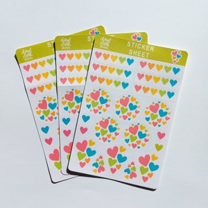 Autocollants Happy Mail / Ruban adhésif Washi avec coeurs / Autocollants pour enveloppes / Joint d'enveloppe / Autocollants courrier mignons / Feuille d'autocollants