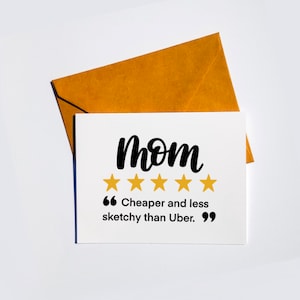 Carte de fête des mères/carte de maman/carte de fête des mères amusante/maman 5 étoiles/5 étoiles/carte vierge/meilleure maman/carte de correspondance