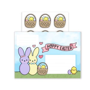Autocollants d'étiquette d'adresse Joyeuses Pâques / Autocollants d'adresse postale de correspondant / Autocollants d'adresse postale de Pâques / Enveloppe / Autocollants d'adresse de retour