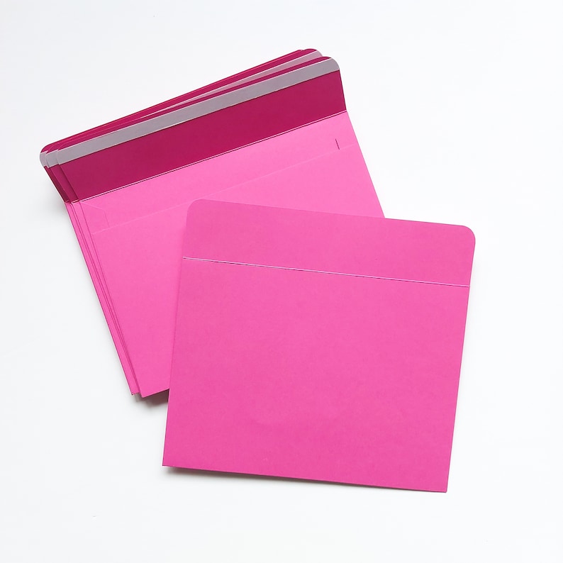 Colorful A7 Envelopes / Single Color / Handmade Envelopes / Envelope Pack / Sturdy Cardstock Envelopes / 5.25 X 7.25 image 9