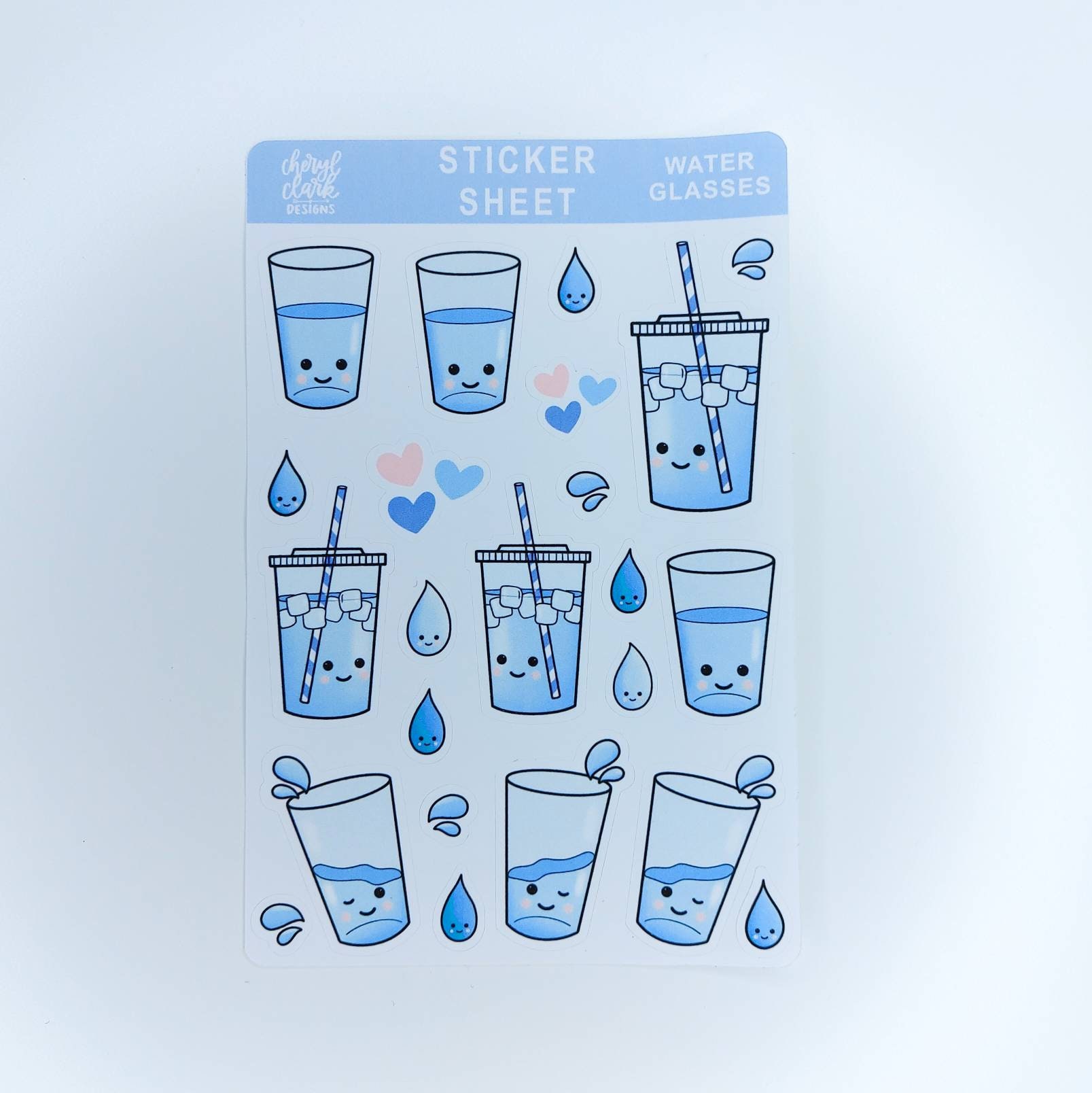 Row Water Sticker Water Sticker Bundle/ Water Stickers / Drink More Water / Sticker ...