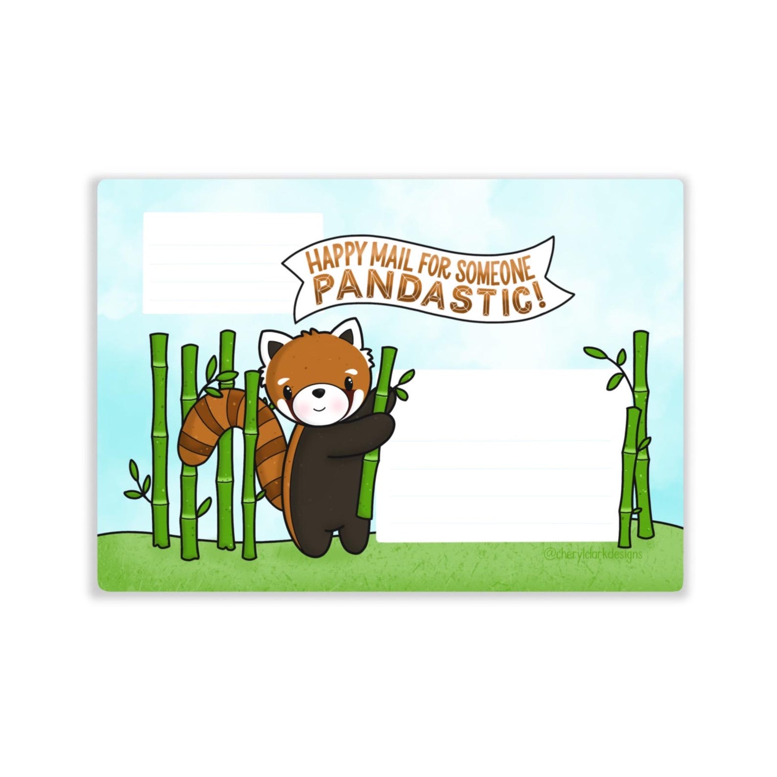 Red Panda Address Label Stickers / Pen Pal Happy Mail Stickers / Red ...