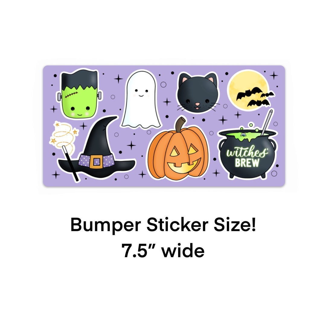 Halloween Sticker / Pumpkin Sticker / Jack O-lantern Sticker ...