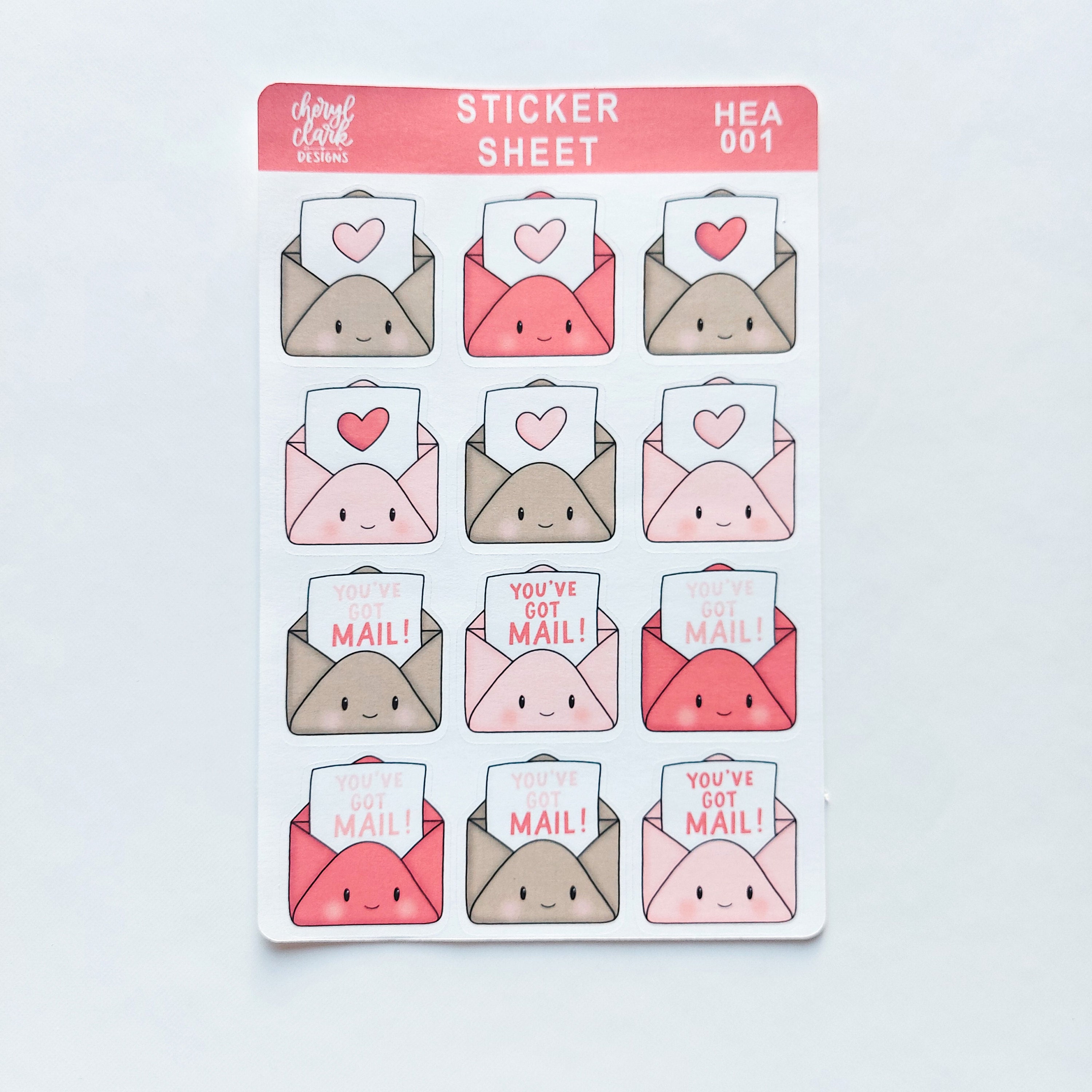 Love Theme Happy Mail Sticker Bundle/ Snail Mail Stickers / Heart ...