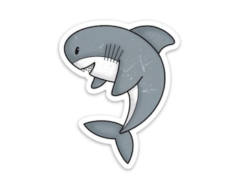 Shark Vinyl Sticker / Great White Shark / Ocean Sticker  / Waterproof Sticker / Vinyl Sticker