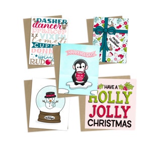 Lot de cartes de Noël / Paquet de cartes / Lot de cartes de vœux / Lettres manuscrites / Joyeux Noël