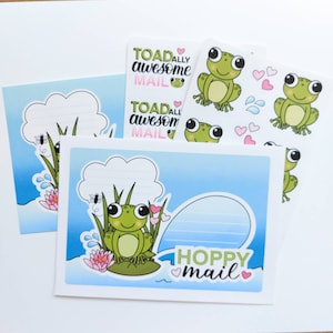 Autocollants d'étiquette d'adresse grenouille / Autocollants courrier joyeux de la correspondance / Autocollants / Autocollants enveloppes / Autocollants courrier /Autocollants grenouille