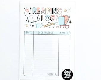 Reading Log Stickers / Book Tracker Stickers /  Planner Stickers / Paper Stickers /  Sticker Sheet / Reading Stickers