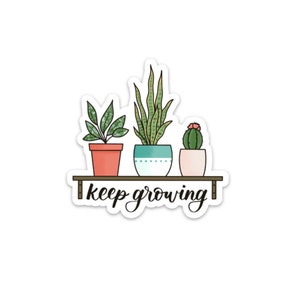 Aimant de croissance / Aimant de plante / Aimant de positivité / Amoureux des plantes / Aimant de réfrigérateur