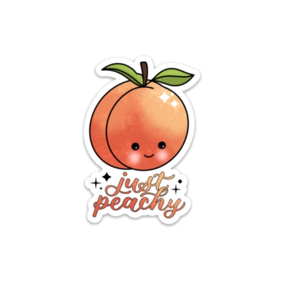 Peach Sticker Bundle / Peach Pun Stickers / Just Peachy Sticker