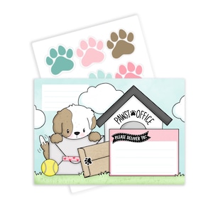 Autocollants d'étiquette d'adresse sur le thème des chiens / Autocollants correspondants Happy Mail / Autocollants d'adresse pour amoureux des chiens / Enveloppe / Autocollants d'adresse de retour