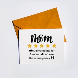 Carte de fête des mères/carte de maman/carte de fête des mères amusante/maman 5 étoiles/5 étoiles/carte vierge/meilleure maman/carte de correspondance