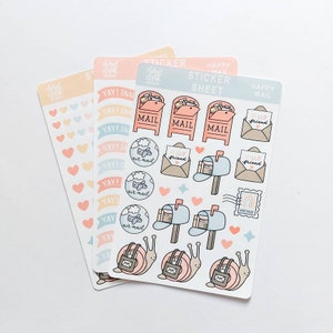 Lot d'autocollants Happy Mail/Autocollants courrier postal/Autocollants en papier/Enveloppe/Juste pour vous/Autocollants de courrier/Feuille d'autocollants/Autocollant pour enveloppe