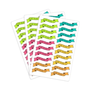 Stickers Happy Mail / Veuillez livrer à / Couleurs vives / Stickers pour enveloppe / Joint d'enveloppe / Stickers courrier mignons / Feuille d'autocollants
