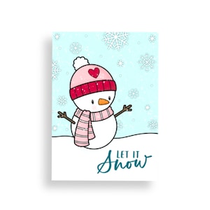 Cartes postales bonhomme de neige / Let it snow / Happy Mail / Snail Mail / Correspondants / 5 X 7 cartes postales