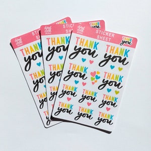 Stickers de remerciement / Stickers courrier Happy / Illuminez votre journée / Stickers pour enveloppes / Stickers papier / Stickers courrier mignons / Feuille d'autocollants