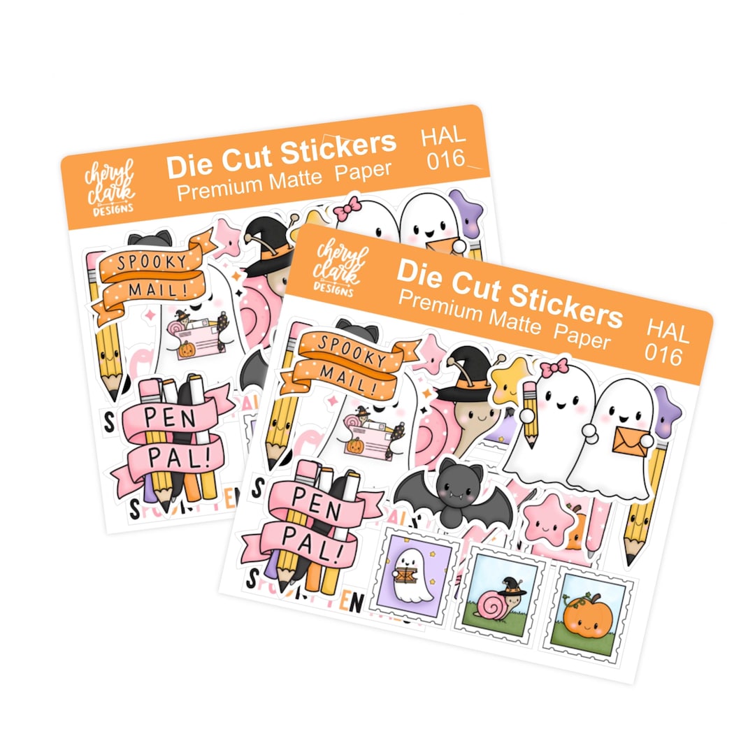 Pal Sticker Halloween Happy Mail Sticker Pack / Pen Pal Stickers / Die Cut Stickers ...
