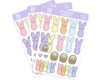 Easter Stickers / Easter Bunny / Planner Stickers / Bunny Stickers / Washi Stickers / Spring Stickers / Sticker Sheet