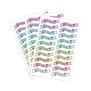 Stickers Happy Mail / Veuillez livrer à / Couleurs pastel / Stickers pour enveloppe / Joint d'enveloppe / Stickers courrier mignons / Feuille d'autocollants